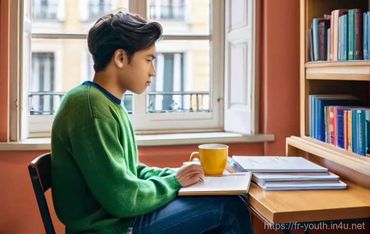 청소년상담사 실기시험 연습 방법 - **Prompt:** A focused and diligent young adult, appearing to be in their early twenties, deeply engr...