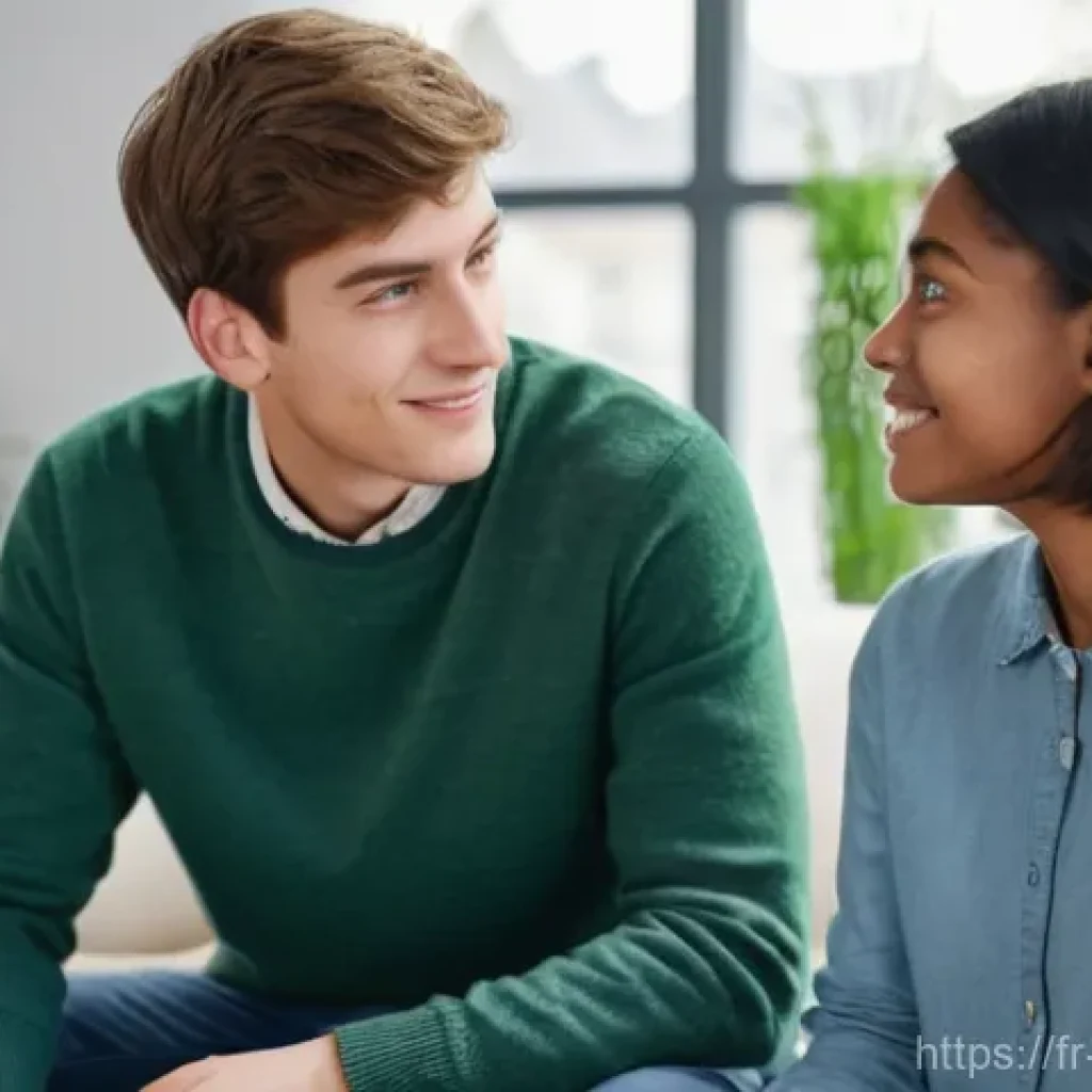 청소년상담사 현장에서 자주 쓰이는 기술 - **Prompt:** A heartwarming scene featuring a diverse French male teenager (16-17 years old) and a co...