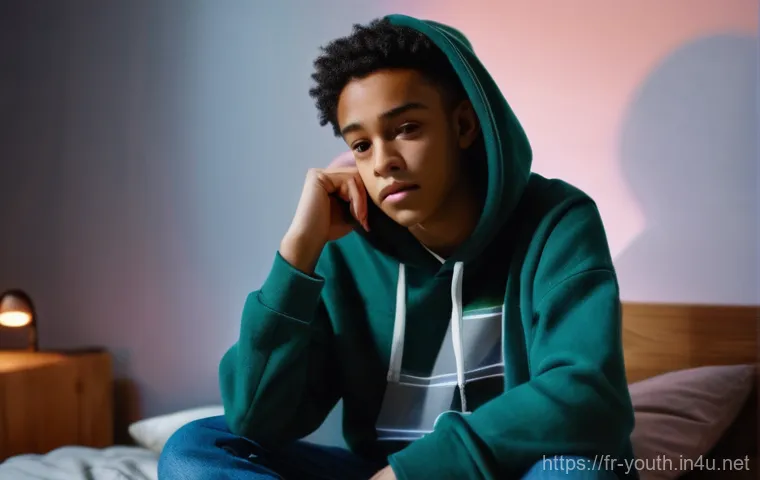 청소년상담사와 관련된 주요 학술 연구 - Image Prompt 1: The Weight of the Digital World**