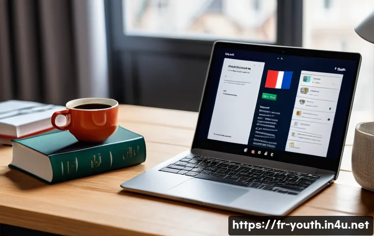 청소년상담사와 관련된 추천 학습 사이트 - A modern French online learning platform interface displayed on a laptop screen, showing interactive...