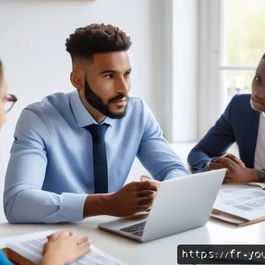 청소년상담사 자격증과 관련된 학위 과정 - A professional youth career counselor in a modern French university office, attentively listening wi...