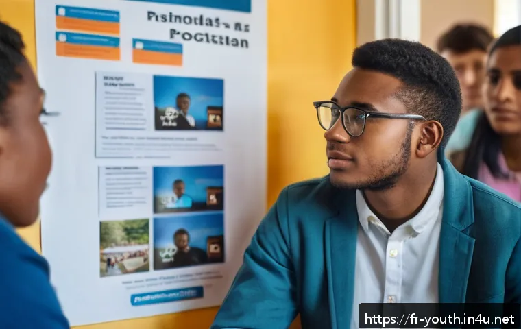 청소년상담사 필기시험에서 고득점 받는 법 - A professional youth counselor in a modern community center, wearing smart casual attire and glasses...