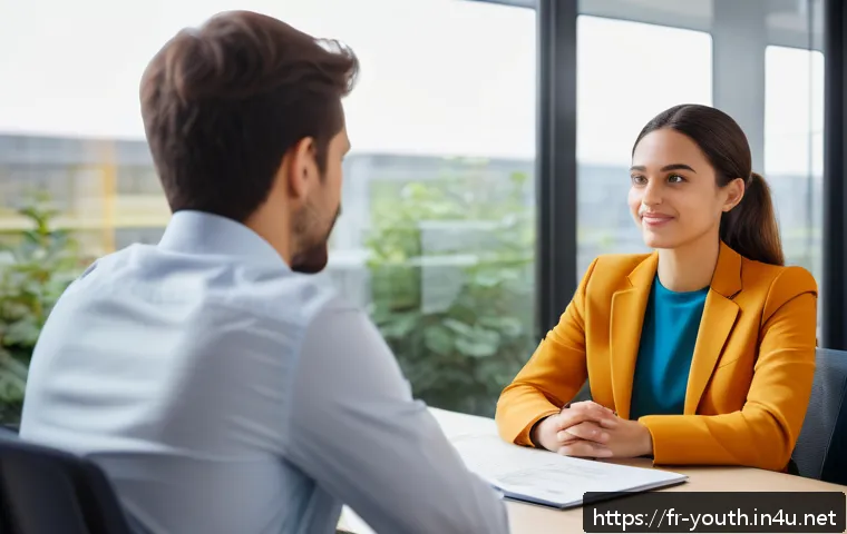 청소년상담사 실기시험 대비 스터디 팁 - A professional youth counselor in a modern office setting, attentively listening to a diverse young ...